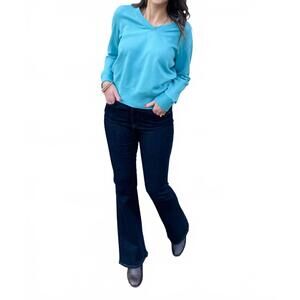 NEW MODODOC deep v-neck top in mermaid's tale